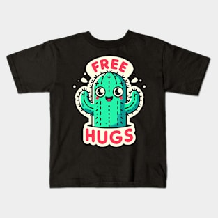 Happy Free Hugs Prickly Cactus Kids T-Shirt